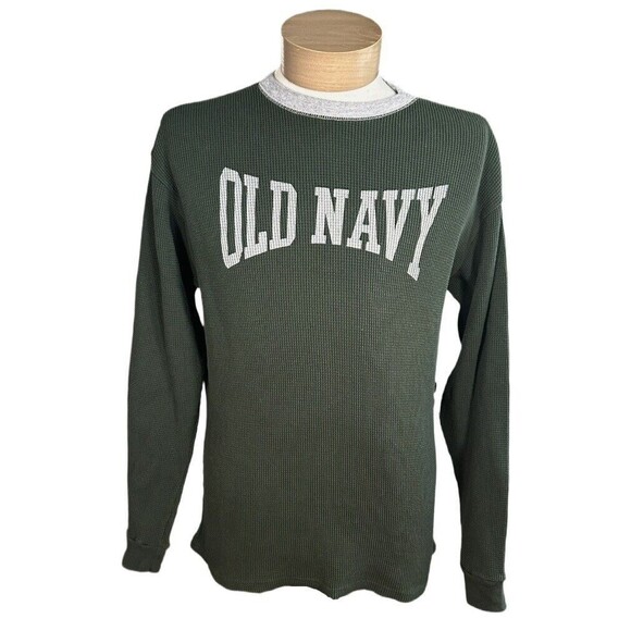 Vintage 90’s Old Navy Long Sleeve Waffle Knit Thermal Shirt - Picture 1 of 3